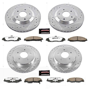 Power Stop 2004 - 2009 Cadillac XLR / 1997 - 2004 Chevrolet Corvette Front & Rear Z26 Street Warrior Brake Kit