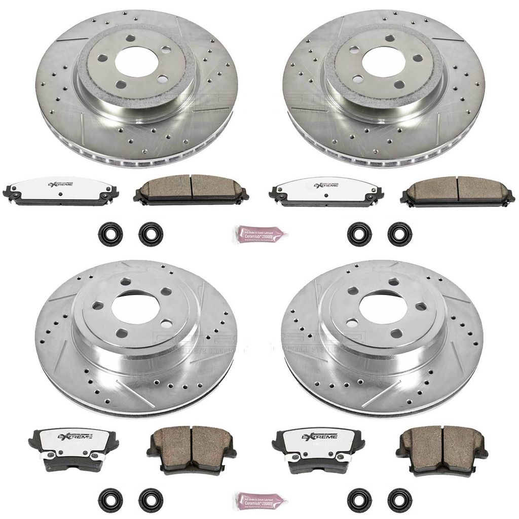 Power Stop 2005 - 2022 Chrysler 300 / Dodge Challenger / Charger  Front & Rear Z26 Street Warrior Brake Kit