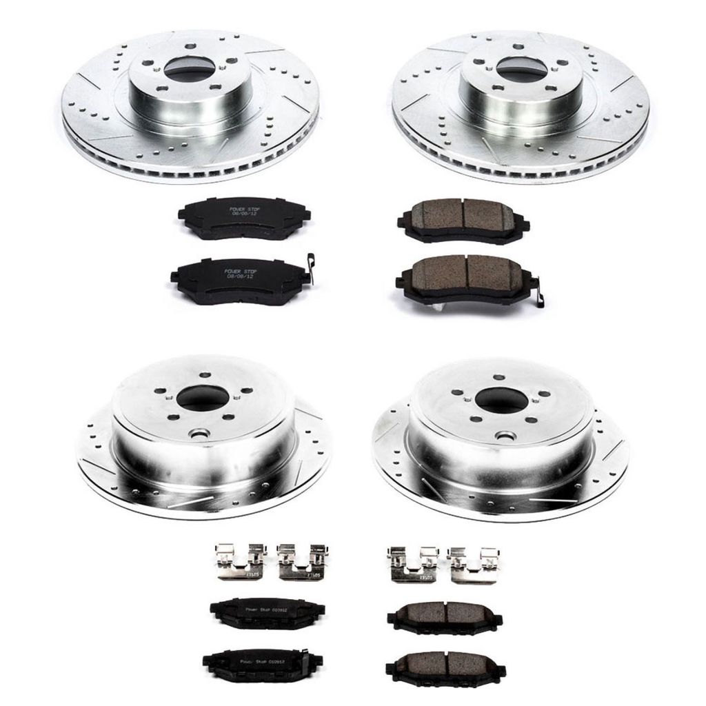 Power Stop 2009 - 2010 Subaru Forester / 2008 - 2010 WRX / 2010 - 2012 Outback / Legacy Front & Rear Z23 Evolution Sport Brake Kit