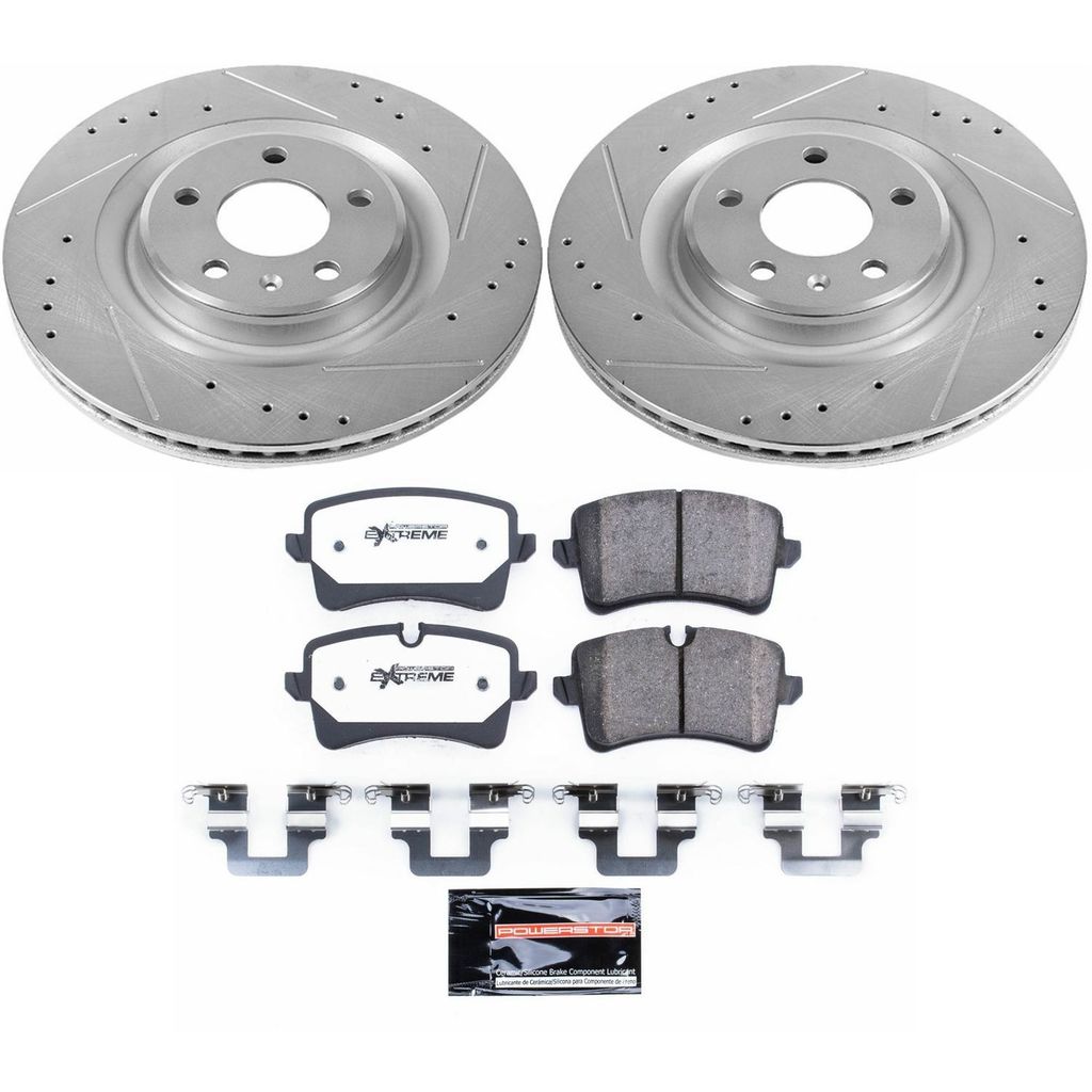 Power Stop 2012 - 2018 Audi A6 / 2013 - 2018 A7 Rear Z26 Street Warrior Brake Kit