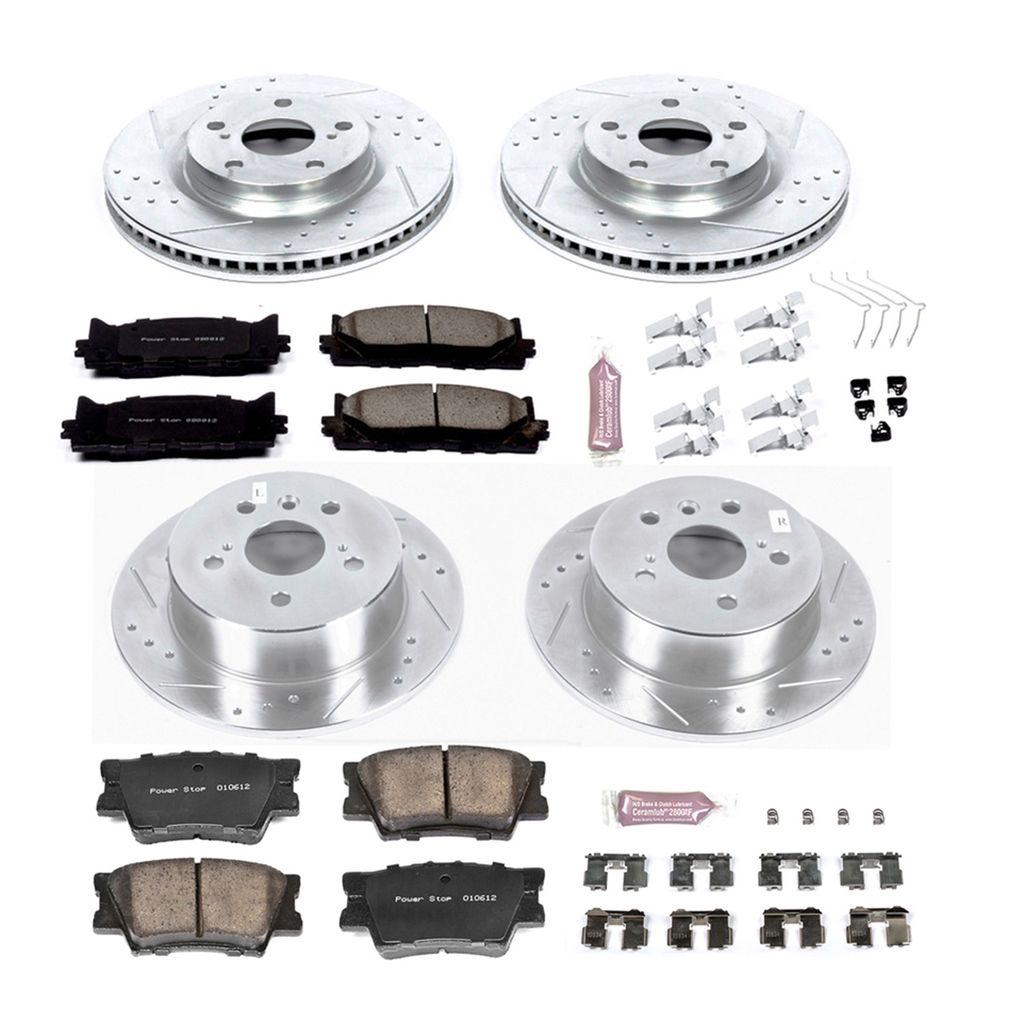 Power Stop 2013 - 2018 Lexus ES300h / Toyota Avalon / 2012 - 2017 Camry Front & Rear Z23 Evolution Sport Brake Kit