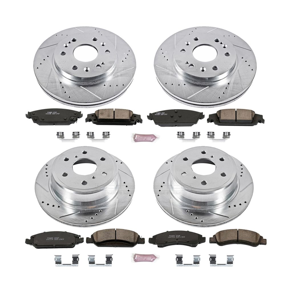 Power Stop 2015 - 2020 Cadillac Escalade / 2014 - 2018 Silverado / Sierra 1500 Front & Rear Z23 Evolution Sport Brake Kit