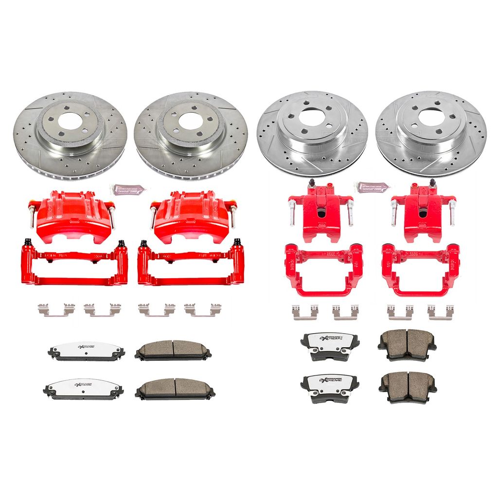 Power Stop 2012 - 2021 Chrysler 300 / Dodge Challenger / Charger Front & Rear Z26 Street Kit w/Calipers