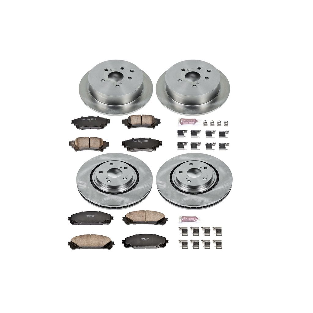 Power Stop 2010 - 2015 Lexus RX350 / 2014 - 2019 Toyota Highlander / 2011 - 2020 Sienna Front & Rear Autospecialty Brake Kit