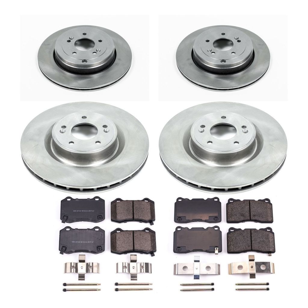 Power Stop 2010 - 2016 Hyundai Genesis Coupe 4 Piston Front Calipers Front & Rear Autospecialty Brake Kit