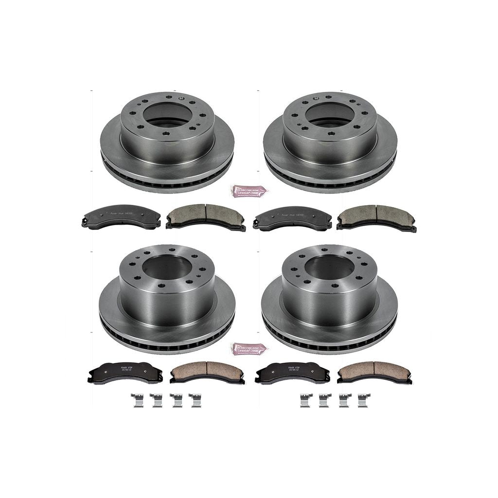 Power Stop 2012 - 2019 Chevy Silverado / GMC Sierra 2500HD / 3500HD Single Rear Wheel Front & Rear Autospecialty Brake Kit