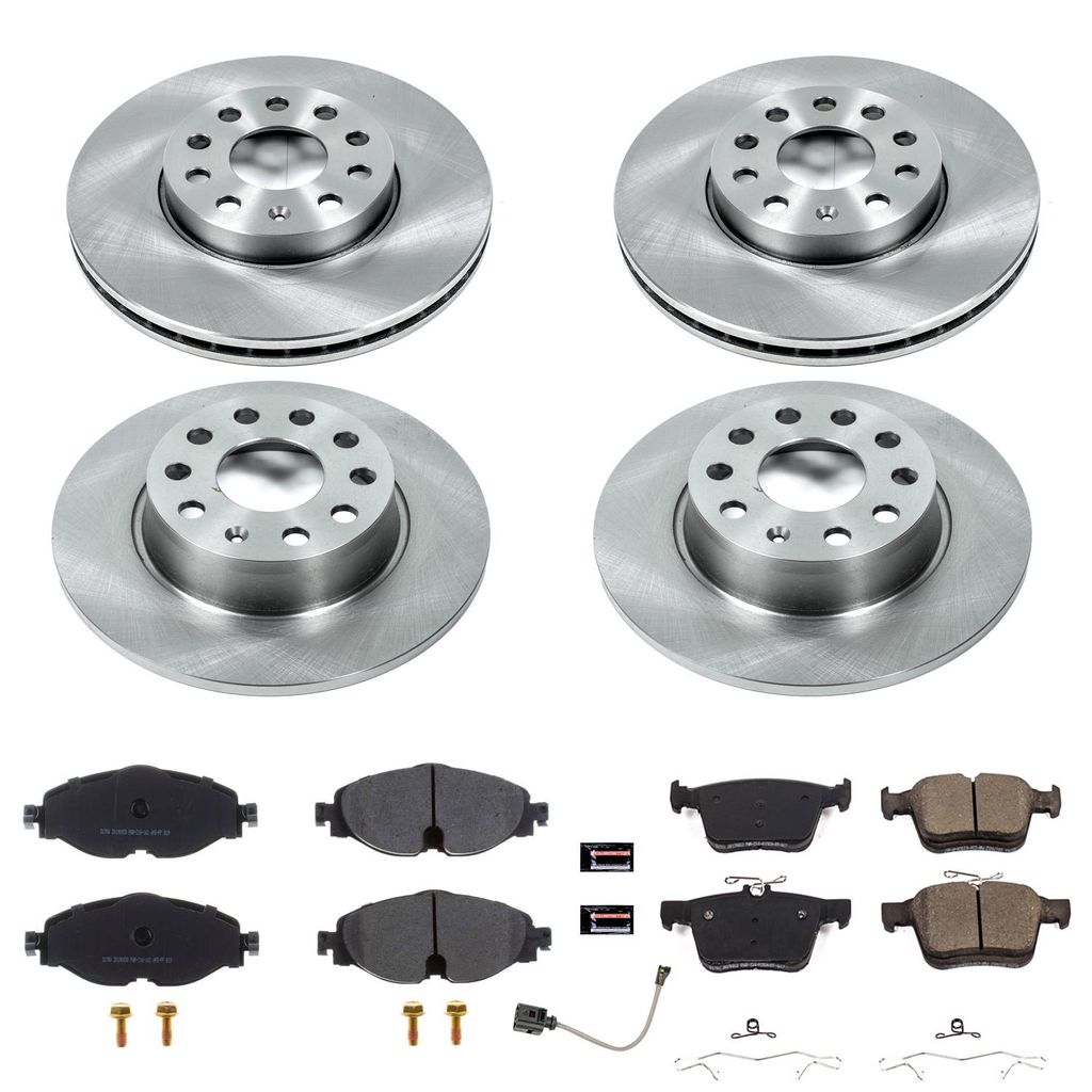 Power Stop 2015 - 2018 Audi A3 / 2015 - 2019 VW E-Golf Front & Rear Autospecialty Brake Kit