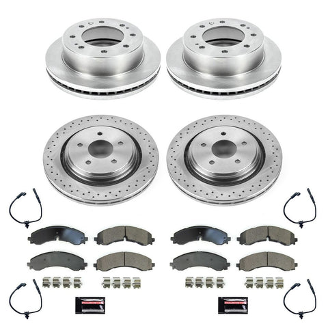 Power Stop 2020 - 2023 GMC Sierra  / Chevy Silverado 2500 HD 3500 HD Front & Rear Autospecialty Brake Kit