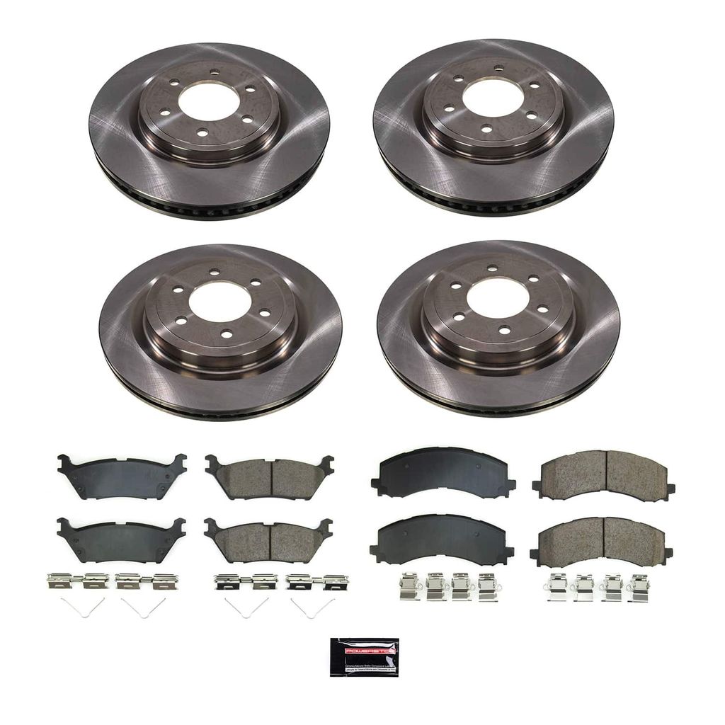 Power Stop 2021 - 2023 Ford F-150 350mm Rear Rotors Front and Rear Autospecialty Brake Kit