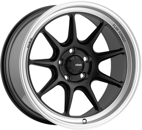 Konig Countergram 18x9.5A 5x114.3 ET25 Matte Black / Matte Machined Lip