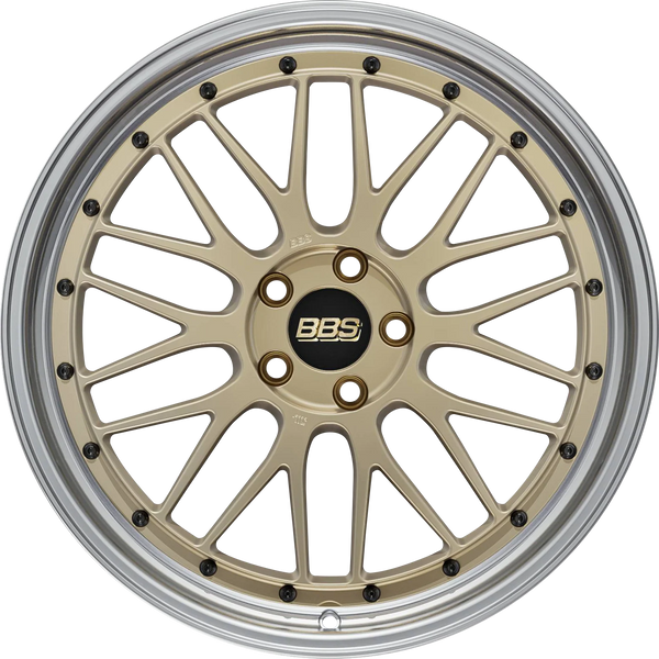 BBS LM 18x9 5x114.3 ET25 CB 71.6 Gold Center / Diamond Cut Lip Wheel