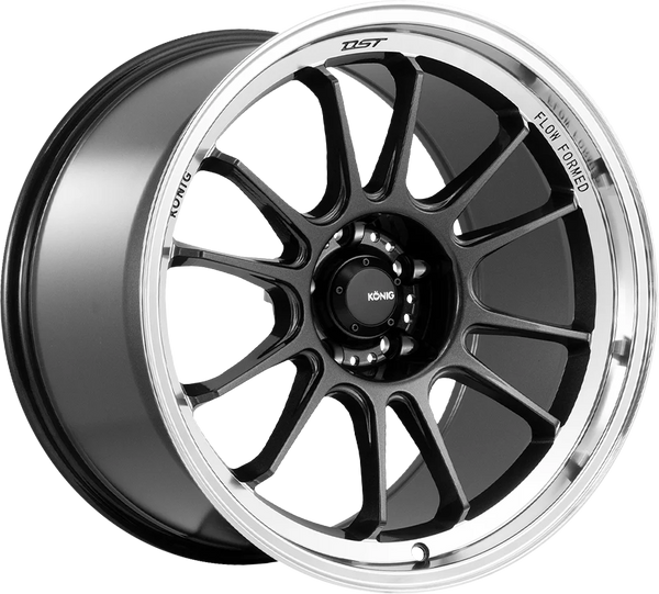 Konig Hypergram 17x9 5x100 ET40 Metallic Carbon w/ Machined Lip