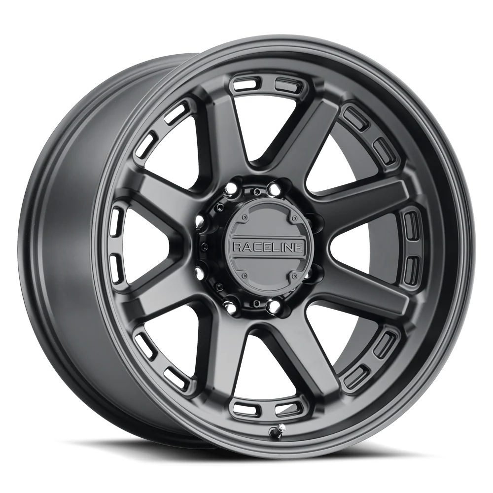 Raceline 947B Scout 20x9in / 8x165.1 BP / 18mm Offset / 125.2mm Bore - Satin Black Wheel