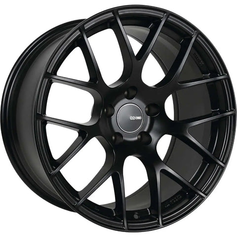 Enkei Raijin 18x8 45mm Offset 5x100 Bolt Pattern Matte Black Wheel