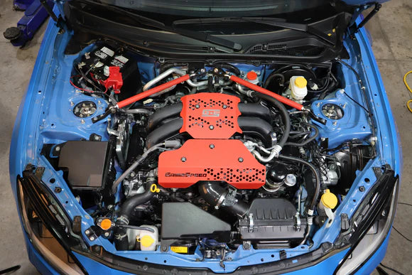 GrimmSpeed GR86/BRZ Engine Cross Brace Kit Assembly Red - 2013 + BRZ / FR-S / 2022 + GR86 - Black