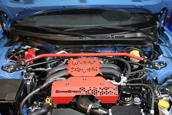 GrimmSpeed GR86/BRZ Strut Bar V2 Kit Red Bar - 2013 + BRZ / FR-S  / 2022 + GR86