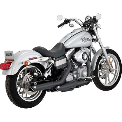 Vance & Hines Harley Davidson Dyna 1991 - 2009 3In Slip-Ons Black Slip-On Exhaust