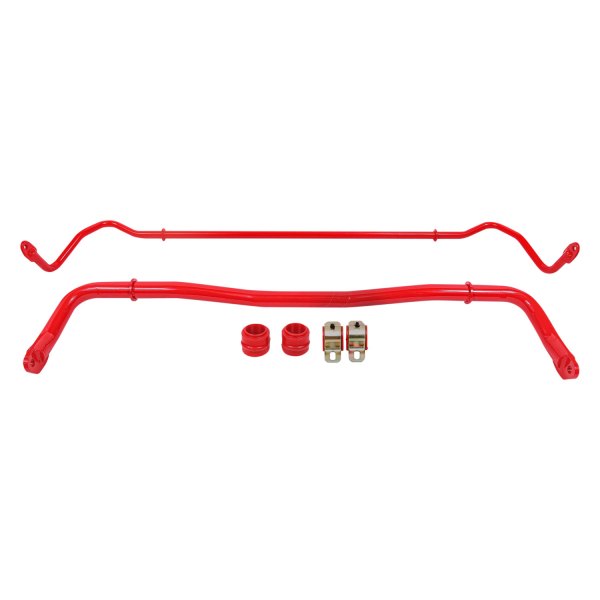 BMR 2008 + Dodge Challenger Front/Rear Sway Bar Kit w/ Bushings - Red