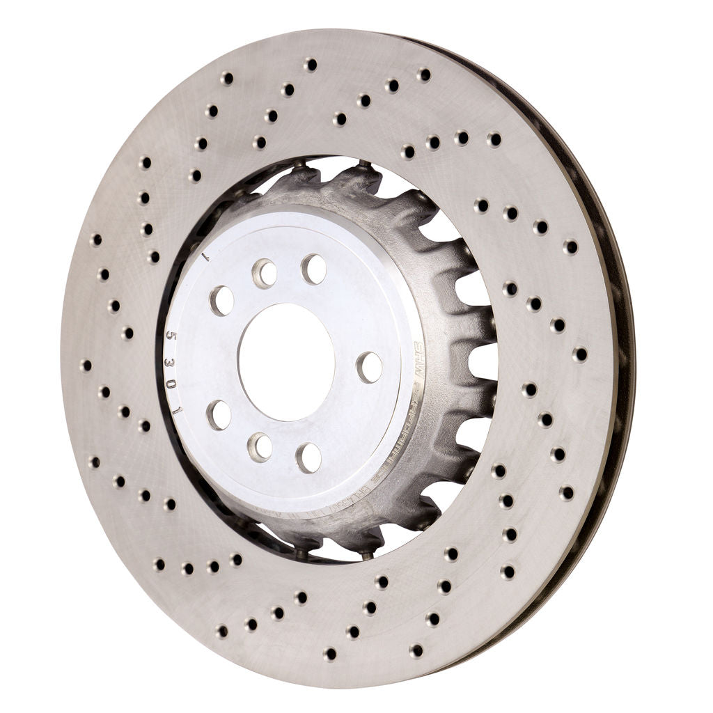 SHW 2020 BMW X5M X6M (Competition) / M50i / XDrive50i 4.4L Left Rear Cross-Drilled Lightweight Brake Rotor (34208074285)