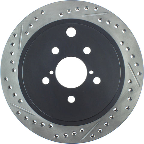 StopTech 2013 - 2020 BRZ 86 FR-S Rear Right Slotted & Drilled Sport Brake Rotor