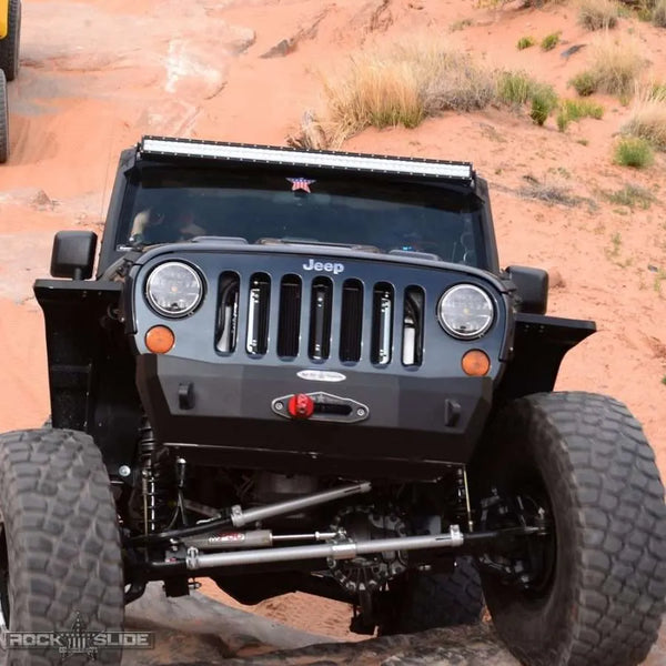 Rock Slide 2007 - 2018 Jeep Jk 2-4 Door Rigid Shorty Front Bumper / No Bullbar / With Winch Plate