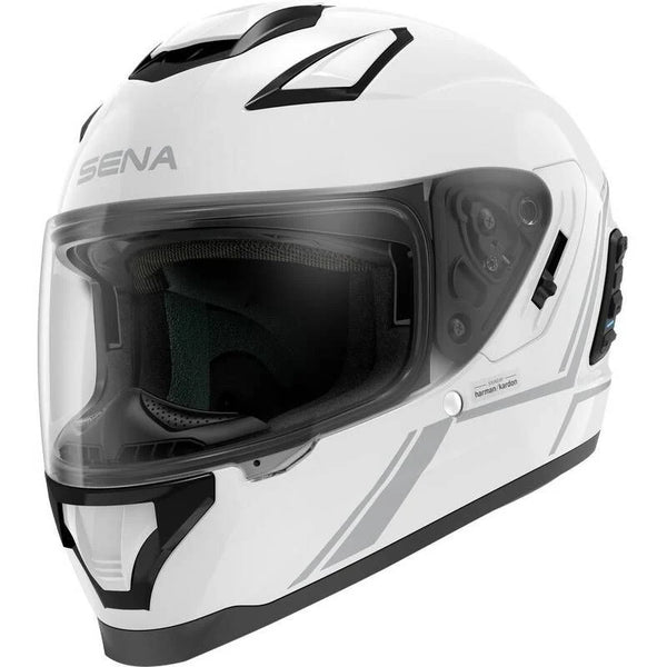 Sena Technologies Stryker Bluetooth Helmet w/ Mesh Intercom Glossy White