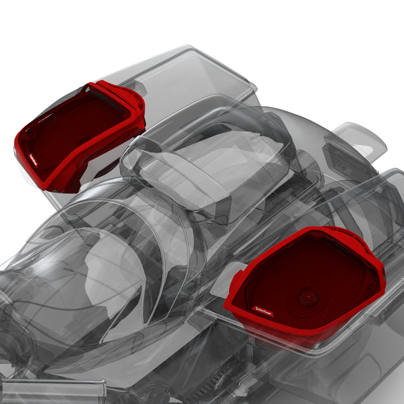 Rockford Fosgate 2014+ Harley Davidson Motorcycle 6 X 9 Saddle Bag Kit