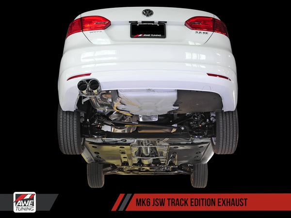 AWE Tuning Mk5 Jetta Mk6 Sportwagen 2.5L Track Edition Exhaust - Polished Silver Tips