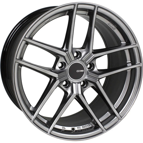 Enkei TY5 19x8 5x114.3 40mm Offset 72.6mm Bore Hyper Silver Wheel