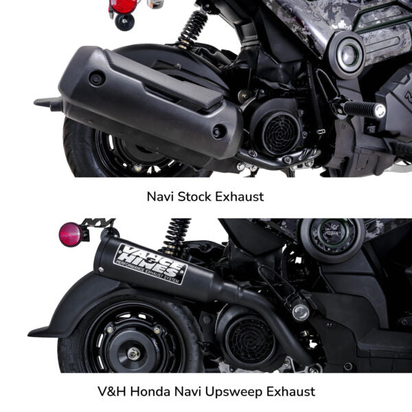 Vance & Hines Honda 2017 - 2022 Navi Upsweep Exhaust Black Slip-On Exhaust