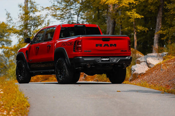 MBRP 2025 + RAM 3.0L RHO 3in Dual Split Rear Cat Back w/ Carbon Fiber Tips - T304