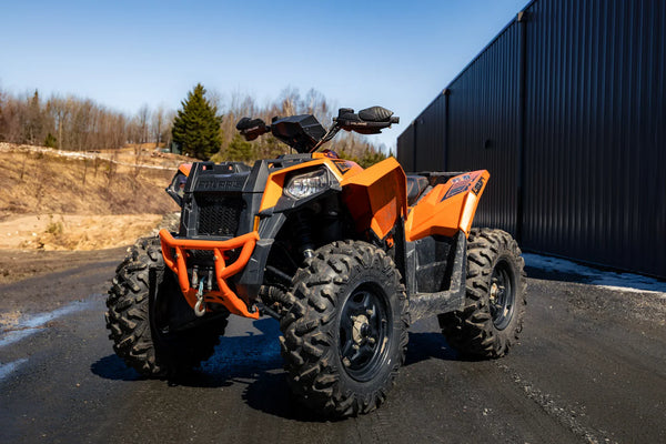 MBRP 2013 - 2025 Polaris Scrambler 850 5in Slip-on Exhaust System w/ Performance Mufflers