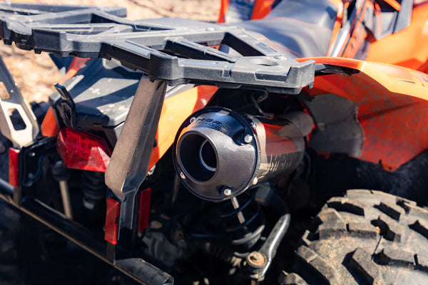 MBRP 2013 - 2025 Polaris Scrambler 850 5in Slip-on Exhaust System w/ Performance Mufflers