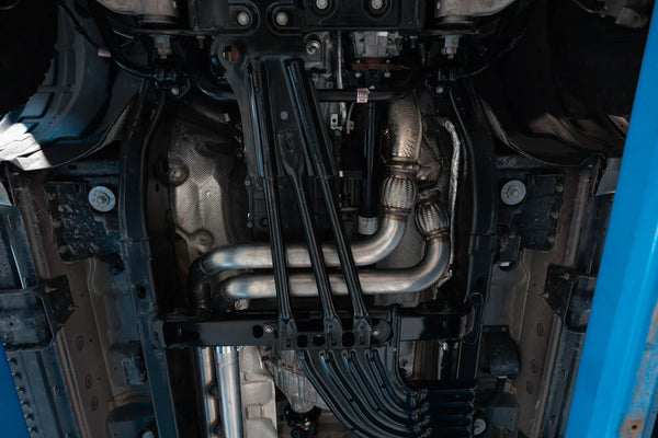 MBRP 2025 + RAM 3.0L RHO 3in Dual Split Rear Cat Back w/ Carbon Fiber Tips - T304