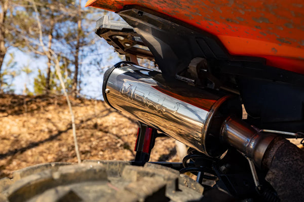 MBRP 2013 - 2025 Polaris Scrambler 850 5in Slip-on Exhaust System w/ Performance Mufflers