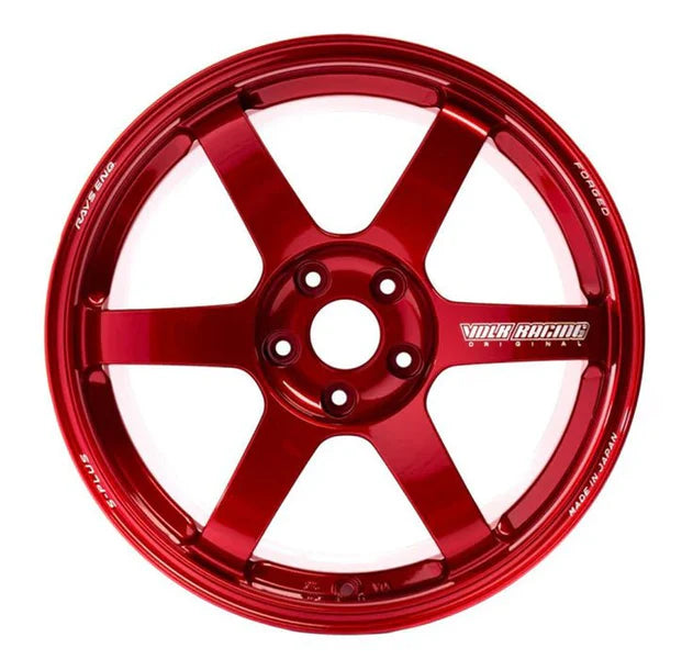 Volk Racing TE37 SAGA Hyper Red 18x10 +41 5x114.3