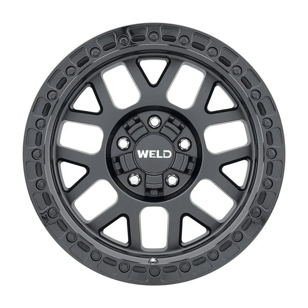 Weld Off-Road W104 17X9.0 Cinch 5X114.3 / 5X127 ET-12 BS4.50 Satin Black Gloss Black 78.1