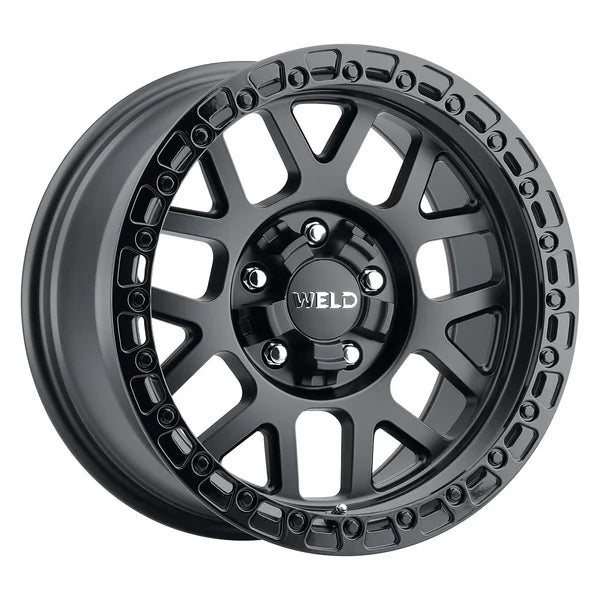 Weld Off-Road W104 17X9.0 Cinch 5X114.3 / 5X127 ET-12 BS4.50 Satin Black Gloss Black 78.1