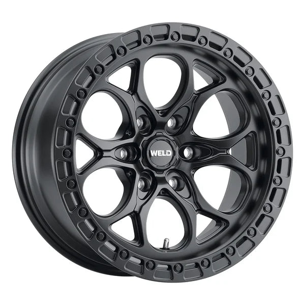 Weld Off-Road W108 18X9 Ledge 6 | 6X139.7 ET-00 BS5.01 Satin Black / Satin Black Ring 106.1