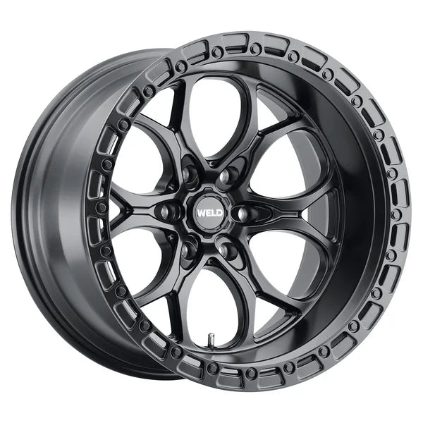 Weld Off-Road W108 20X9 Ledge 6 | 6X135 ET00 BS5.00 Satin Black / Black Ring 87.1