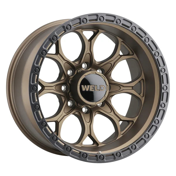 Weld Off-Road Ledge 8 8x170 / ET -18 / BS 4.75 / Satin Bronze Wheel - Non-Beadlock 125.1
