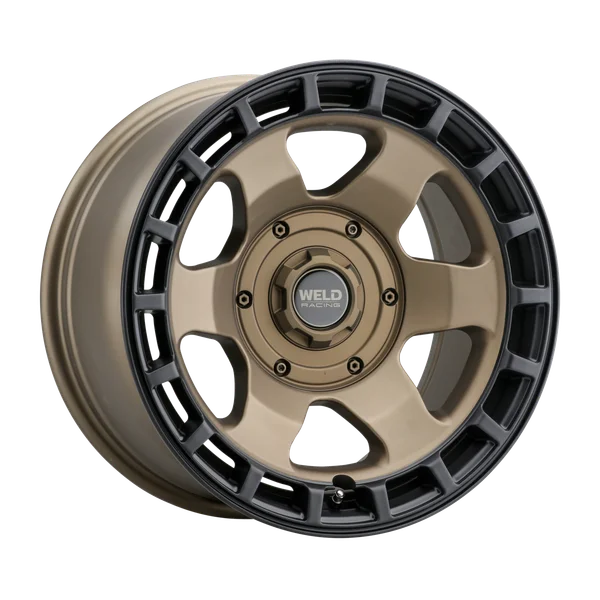 Weld Off-Road Ridge 20x9 - 5x127 / 5x139.7 BP - ET0 - 87.1mm CB - Satin Bronze Wheel (Black Ring)