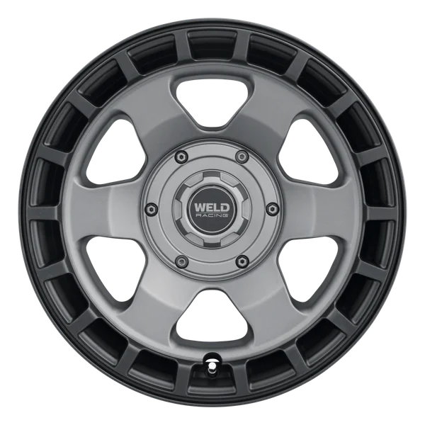 Weld Off-Road Ridge 17x9 - 5x114.3 / 5x127 BP - ET-12 - 78.1mm CB Satin Gunmetal Wheel (Black Ring)