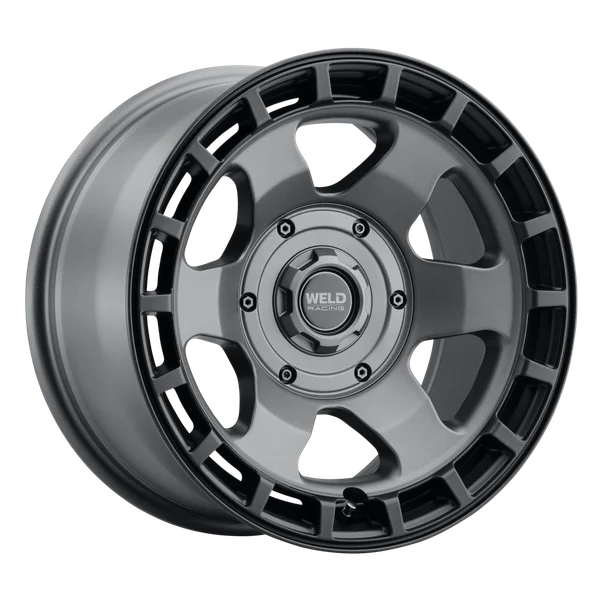 Weld Off-Road Ridge 17x9 - 5x114.3 / 5x127 BP - ET-12 - 78.1mm CB Satin Gunmetal Wheel (Black Ring)