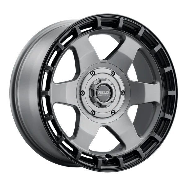 Weld Off-Road Ridge 20x9 - 6x135 / 6x139.7 BP - ET0 - 106.1mm CB - Satin Gunmetal Wheel (Black Ring)