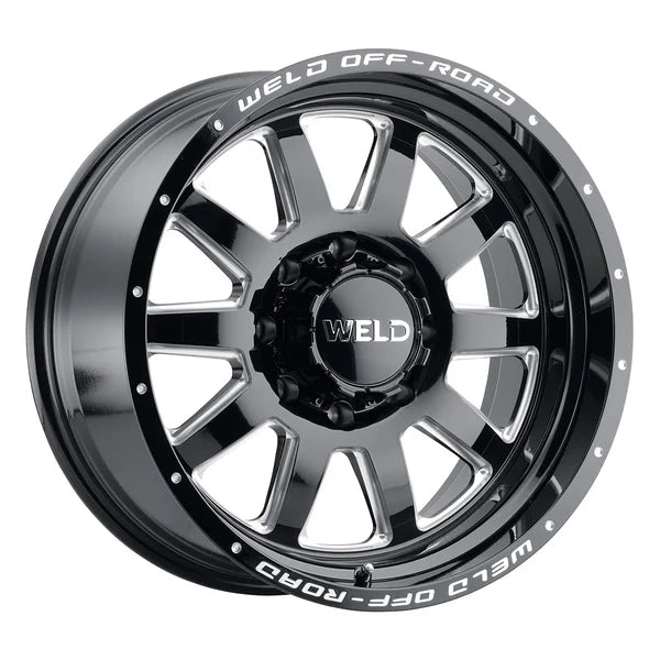 Weld Off-Road W102 20X9 Stealth 8X180 ET00 BS5 Gloss Black MIL 124.3