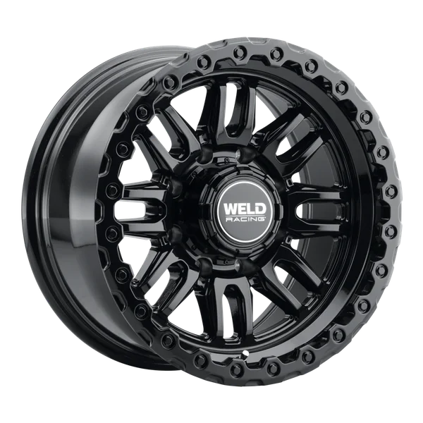 Weld Off-Road Swift 17x9in - 8x165.1 BP - ET-12 - 125.1mm CB - Gloss Black Wheel & Ring
