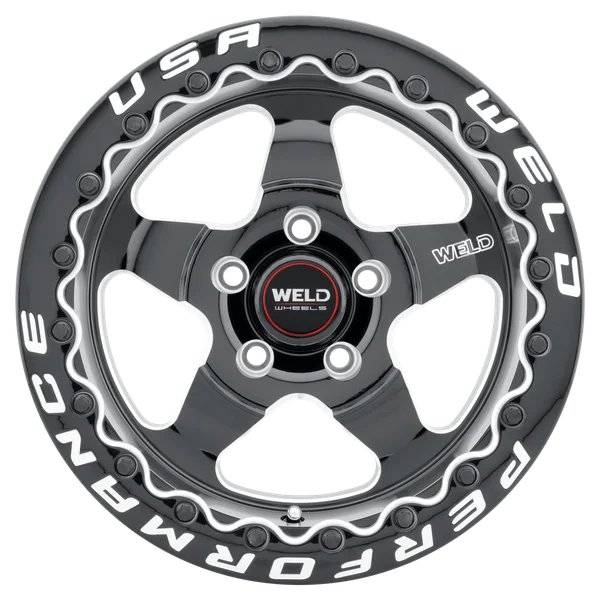 Weld S904 17x10 Ventura Beadlock 5x112 ET40 BS7.1 Gloss BLK MIL DIA 78.1