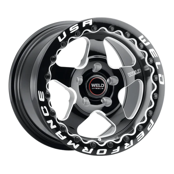 Weld S904 17x10 Ventura Beadlock 5x112 ET40 BS7.1 Gloss BLK MIL DIA 78.1