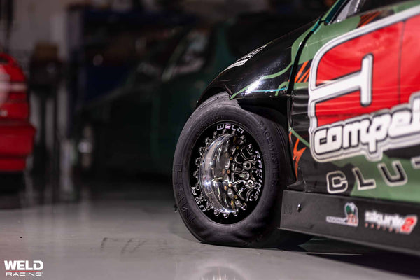 Weld Tuner Import 15x7 / 4x100mm BP / 5in. BS Black CTR Black Single Beadlock MT